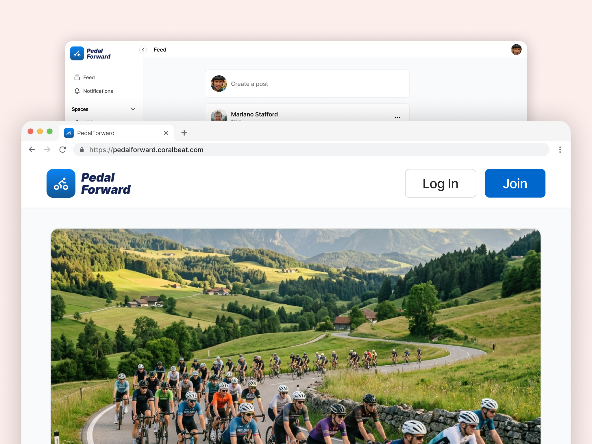 A published community landing page live for visitors